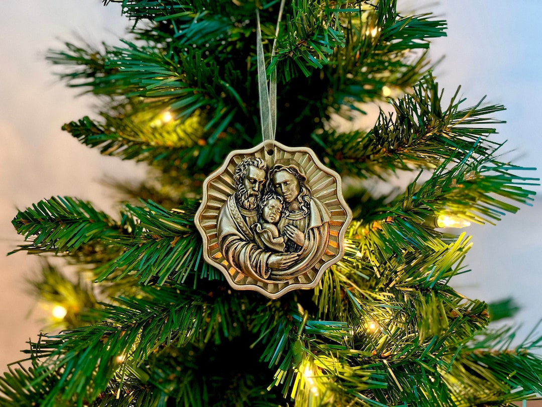 Holy Family Ornament, Christmas Tree, Catholic Home Decor, Virgin Mary