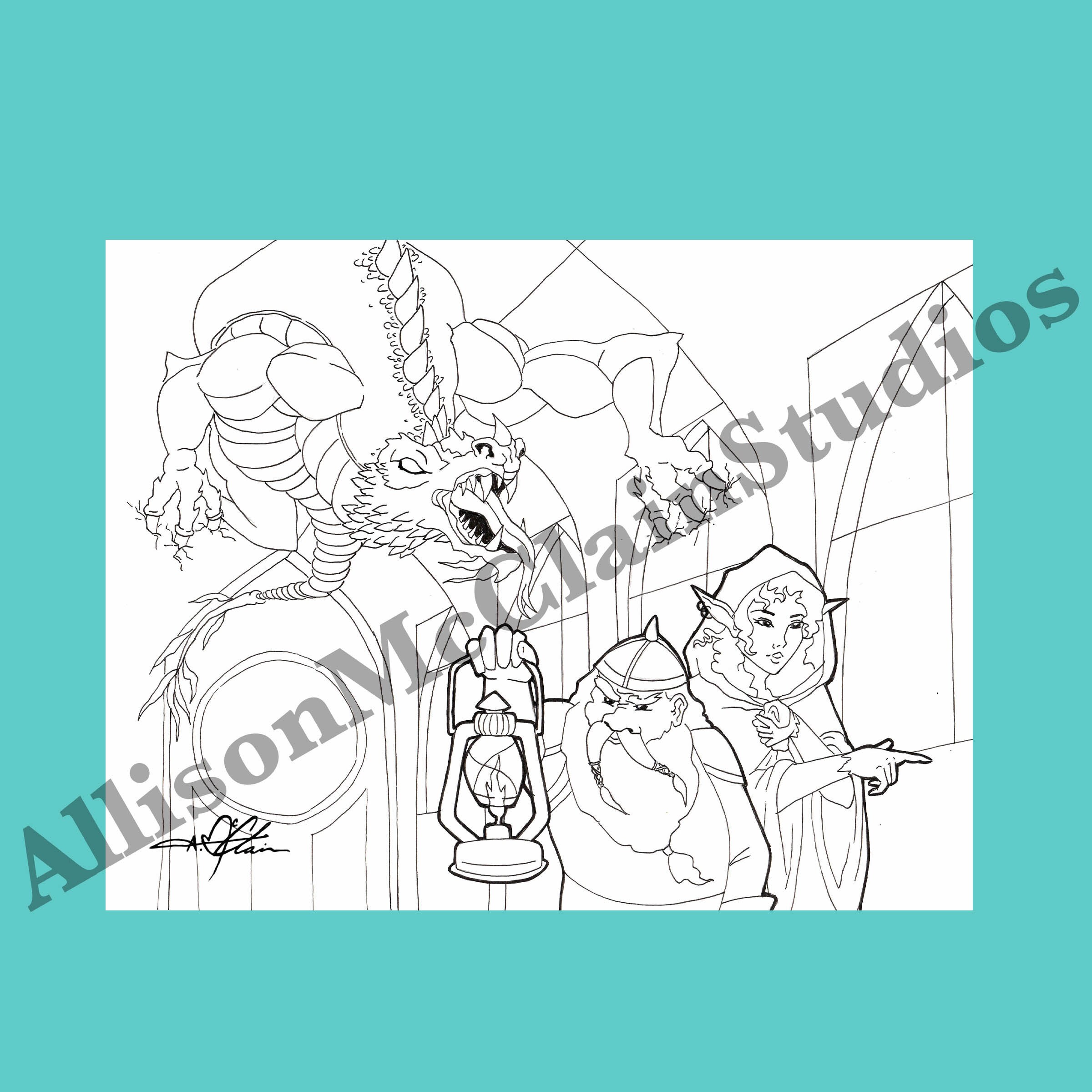 Whimsy and Fantasy Printable Coloring Book Download - Etsy