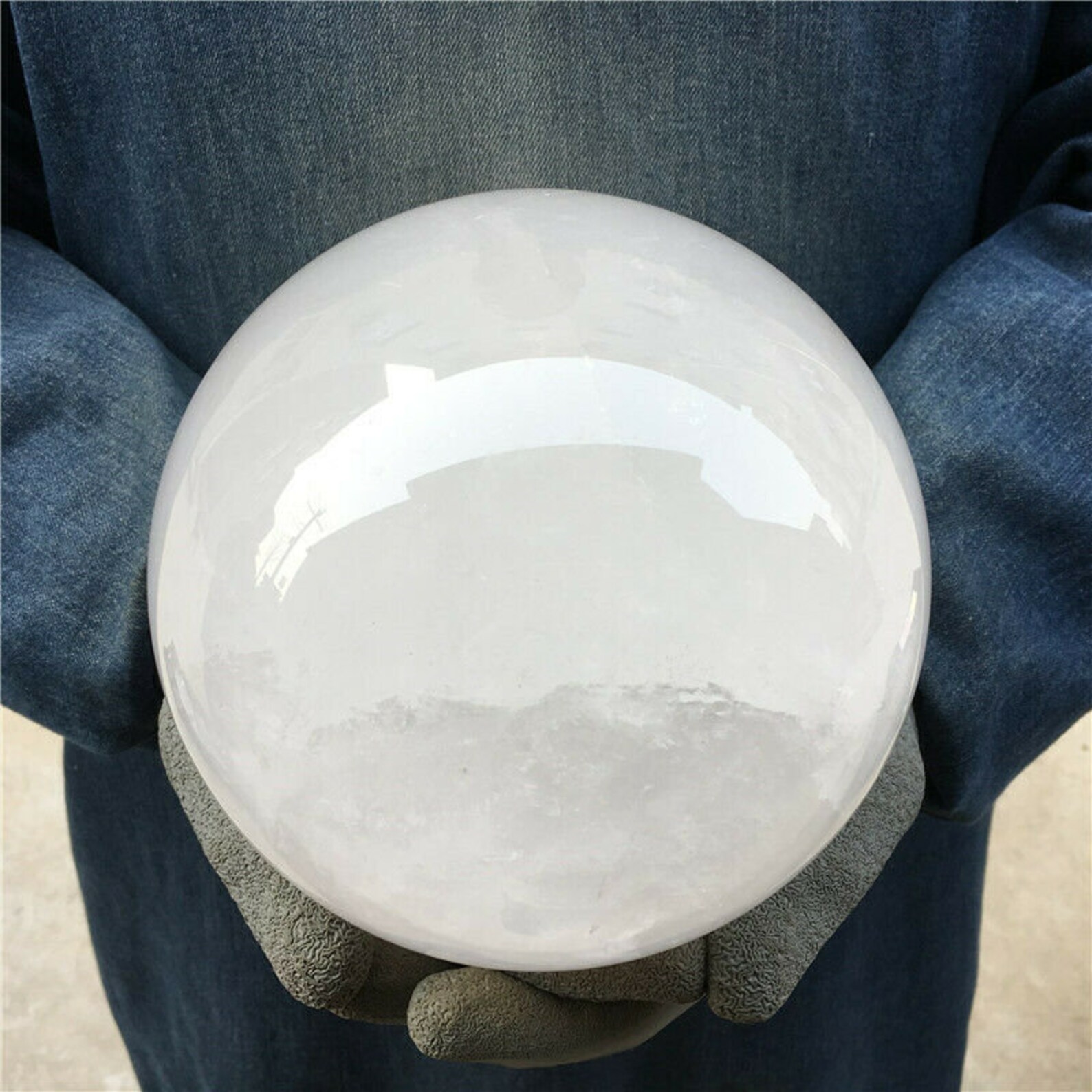 Clear quartz crystal ball large crystal sphere from brazil Etsy