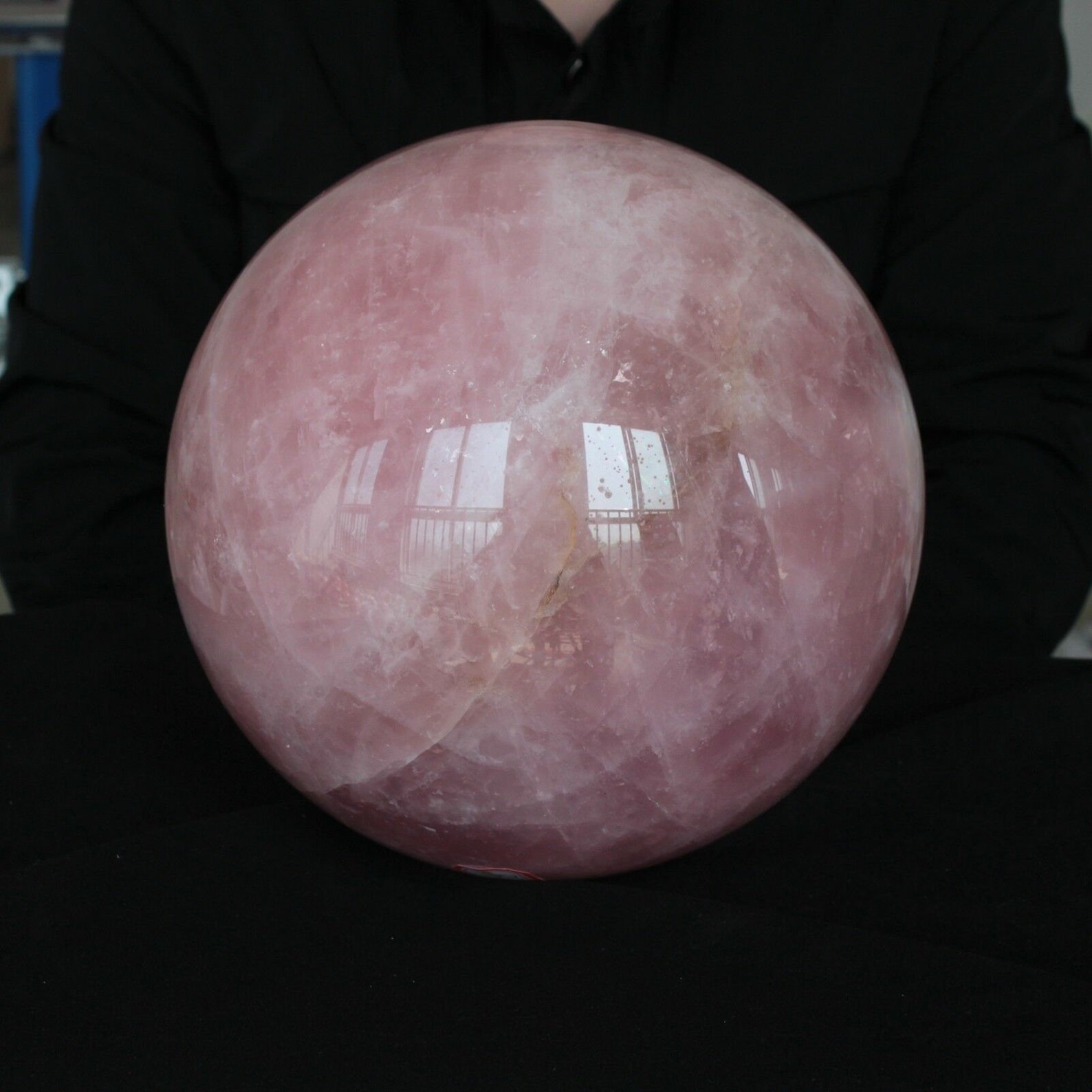 Large rose quartz sphere incredibly pink natural rose quartz Etsy