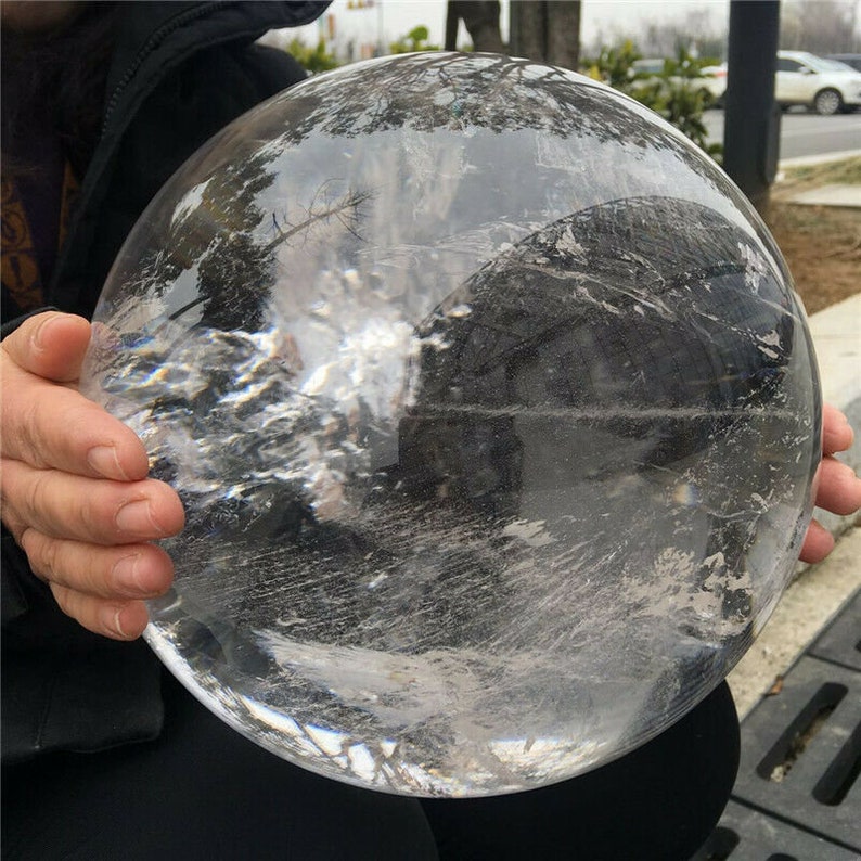 WOW Huge Clear Crystal Ball Big Crystal Sphere Natural Etsy