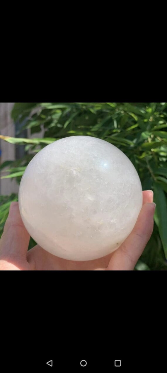 Clear Quartz Crystal Ball Large Crystal Sphere From Brazil Etsy