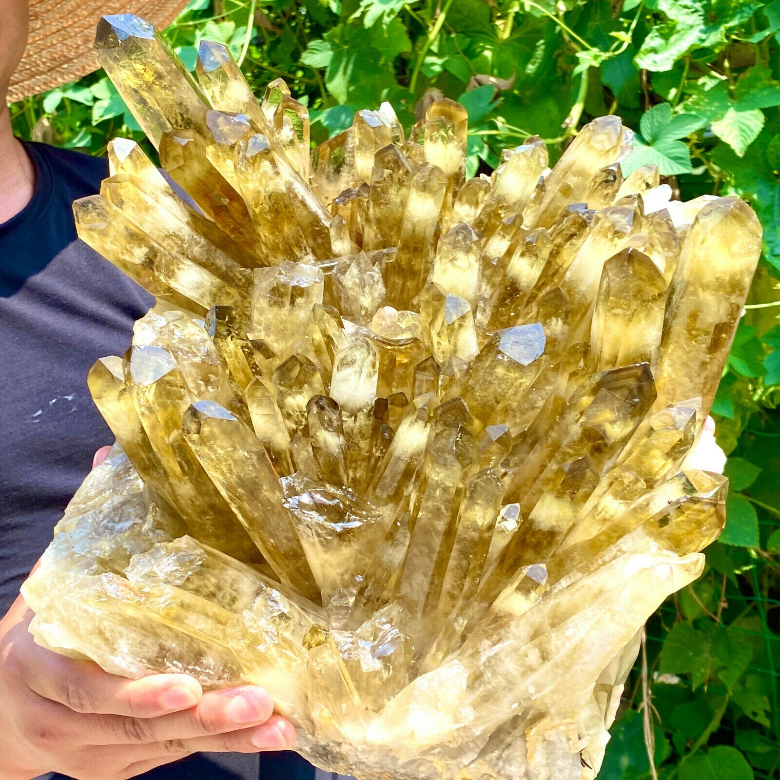 Large citrine crystal cluster natural golden big crystal Etsy