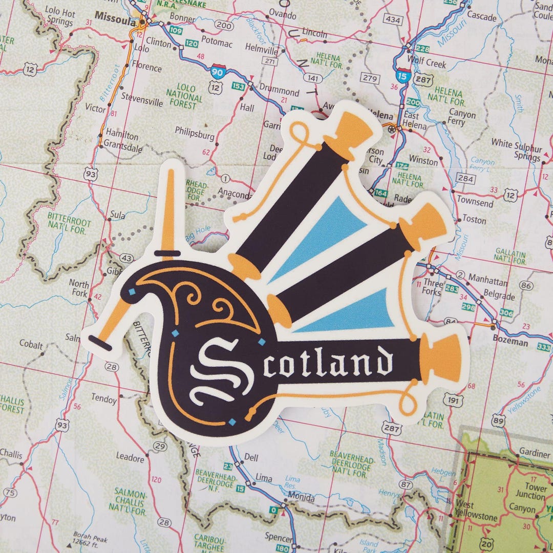 Scotland Sticker Poster Scotland Sticker - Etsy