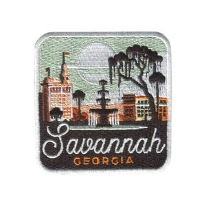 Savannah Georgia Patch, Historic City Travel Souvenir