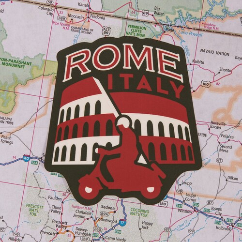 Rome Italy Seal Sticker Round Flag for Laptop Book Fridge - Etsy