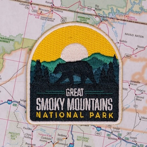 Écusson du parc national des Smoky Mountains, thermocollant brodé