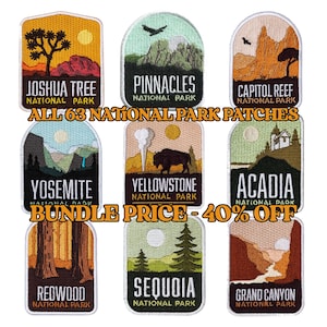 All 63 National Park Patches Bundle - 40% off