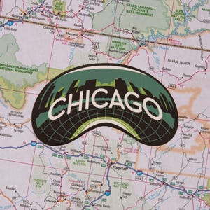 Chicago Bean Sculpture Sticker: Weatherproof Vinyl Travel Art