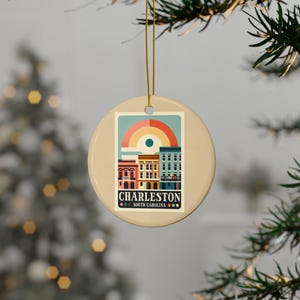 Charleston, SC Ceramic Christmas Ornament