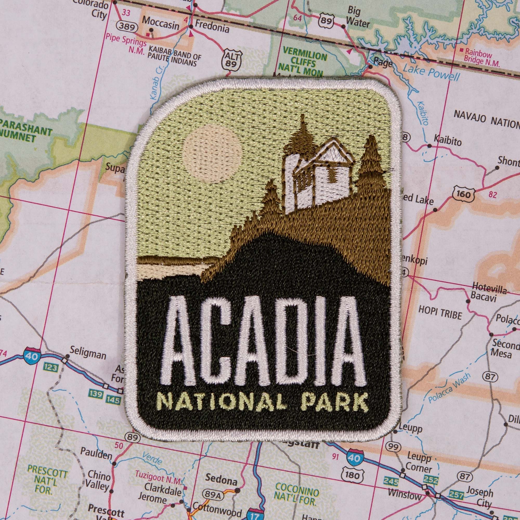 Acadia National Park iron-on patch (Carriage Road, Jordan Pond Bridge, –  FATBIRD