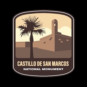 Pegatina de vinilo del Monumento Nacional Castillo de San Marcos