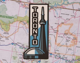 Toronto Sticker: Weatherproof Vinyl Travel Decal (3.5" x 1.5")