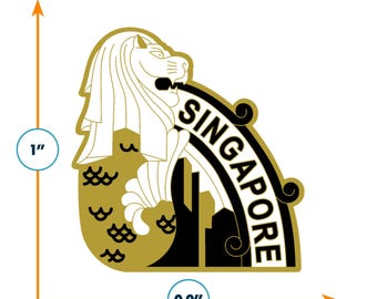 Singapore Enamel Pin - Etsy Israel