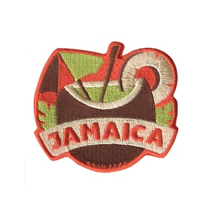 Jamaica Travel Patch: 3D Embroidered Souvenir (2.5" x 2.75")