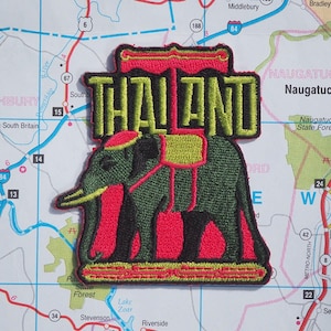 Parche de Tailandia: Elefante bordado, recuerdo de viaje