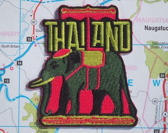 Thailand Patch: Embroidered Elephant Travel Souvenir