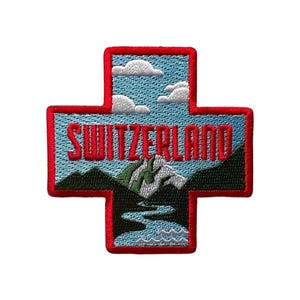 Switzerland Patch: Embroidered Travel Souvenir