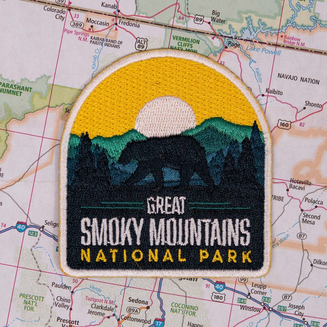 Great Smoky Mountains National Park Embroidered Patch Hook Loop