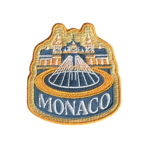 Geborduurde Monaco-patch: 3D-opstrijkbare reissouvenir