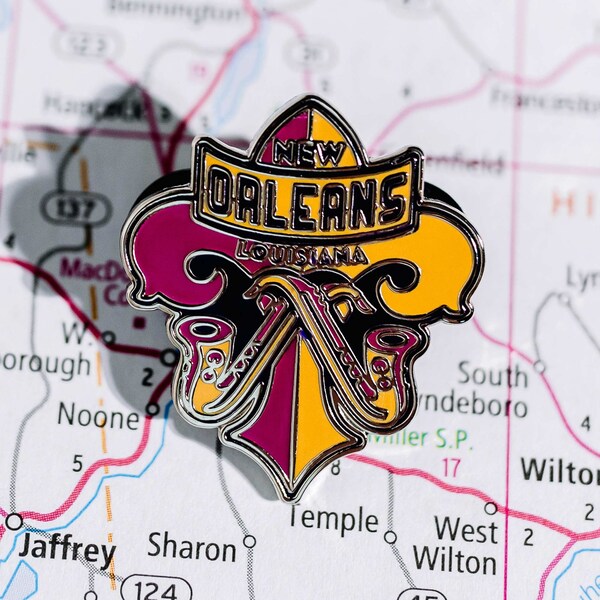 mardi gras enamel pin