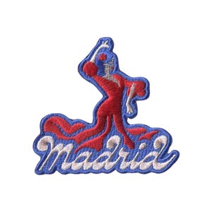 Parche termoadhesivo bordado de bailarina de flamenco madrileña (6,35 x 7 cm)