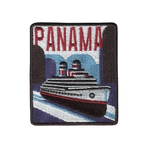Patch de viagem do Panamá, lembrança bordada para passar a ferro.
