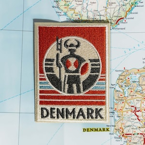 Denmark Patch: Viking Embroidered Travel Souvenir