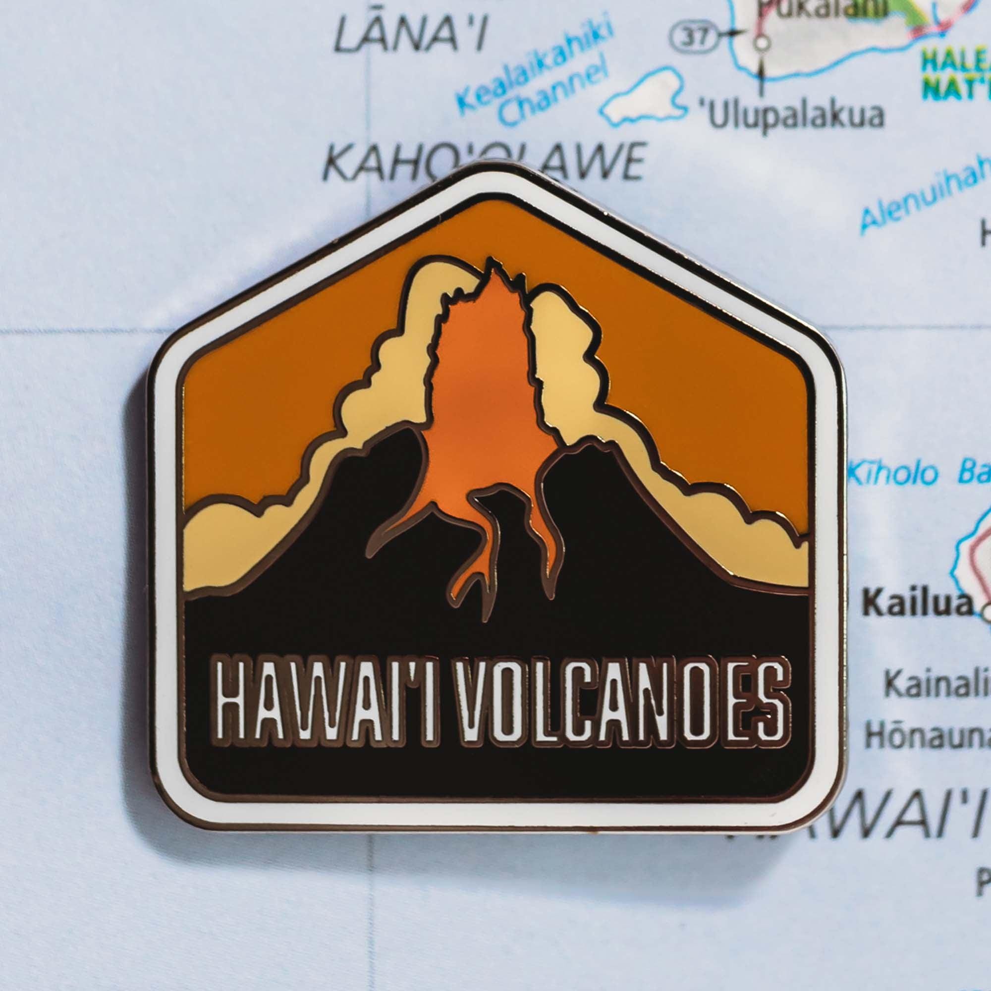 Volcano Pin Hawaii Volcanoes National Park Enamel Pin - Etsy