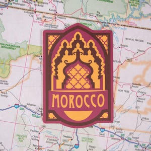 Morocco Travel Sticker: Weatherproof Vinyl Decal