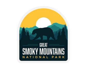 Smoky Mountains National Park Sticker - Weatherproof Vinyl Decal