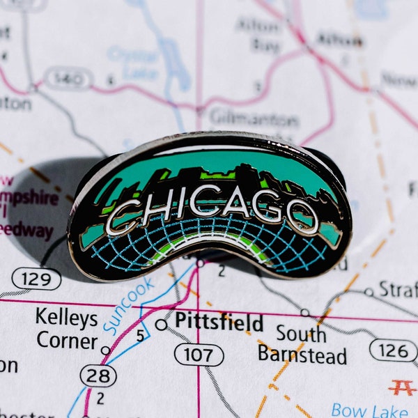 Chicago Enamel Pin Etsy