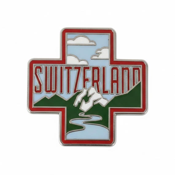 Switzerland Enamel Pin - Etsy
