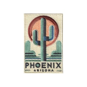 Phoenix Arizona Patch: Desert Cactus Iron-On Travel Souvenir