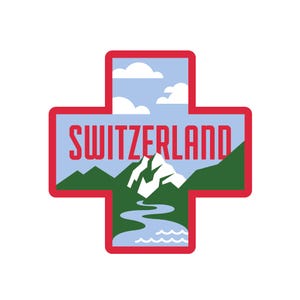 Switzerland Sticker: Weatherproof Vinyl Travel Decal