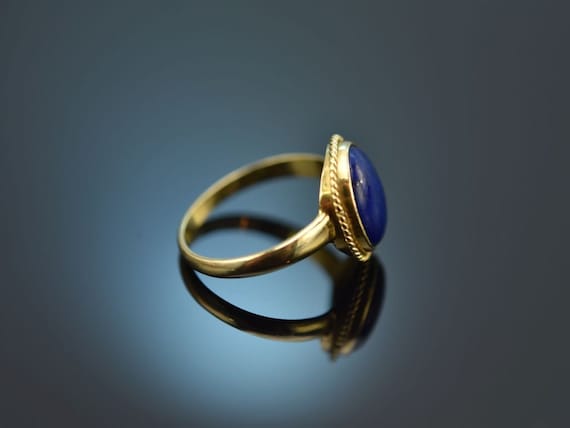 Englischer vintage ring mit lapislazuli cabochon … - image 2