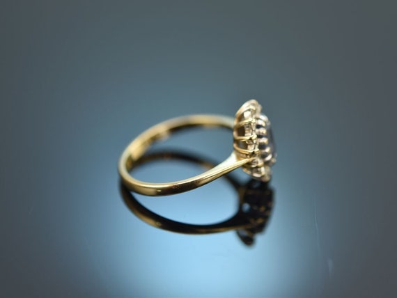 Feiner vintage saphir brillant diamant ring aus g… - image 2
