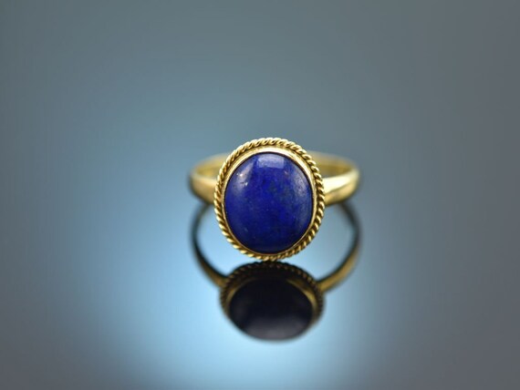 Englischer vintage ring mit lapislazuli cabochon … - image 3