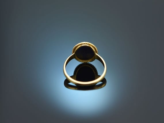 Englischer vintage ring mit lapislazuli cabochon … - image 4