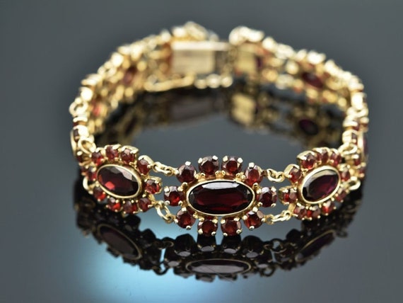 Victorian Starburst Bohemian Garnet Bangle Bracelet – Boylerpf