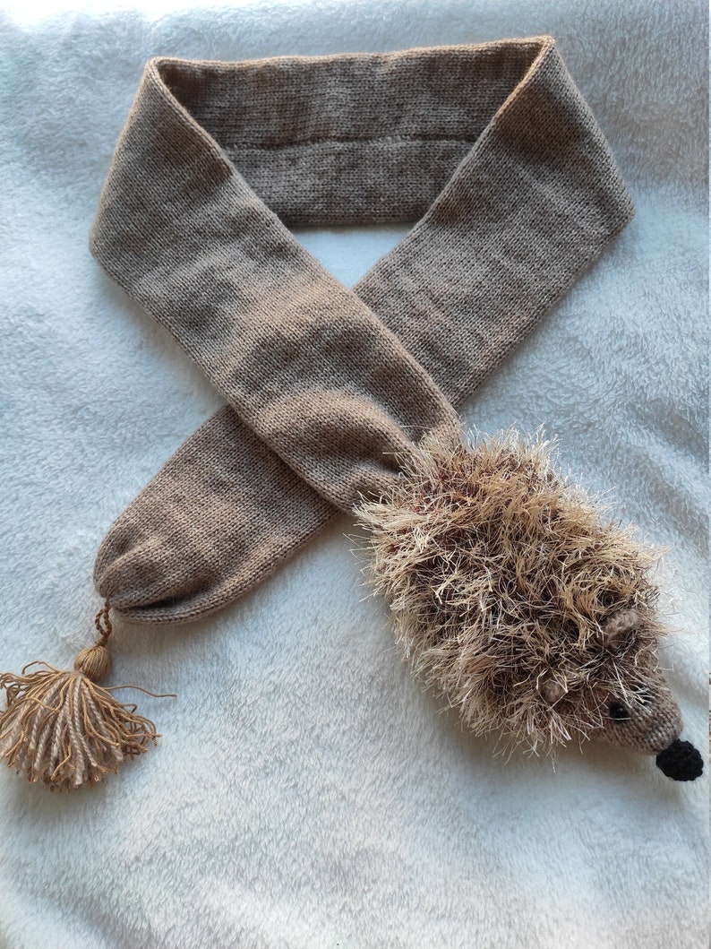 Free Shipping Hedgehog Scarf Knitted Animal Scarf With Etsy