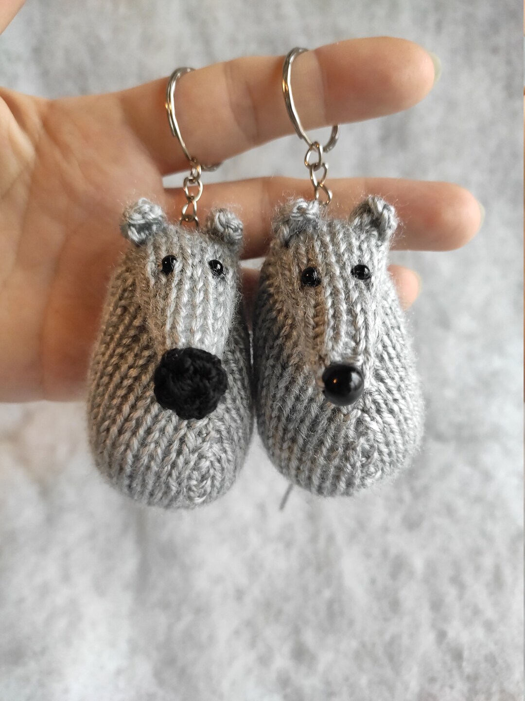 1 Pc Rat Keychain Ring Stuffed Knitted Mini Toy Etsy