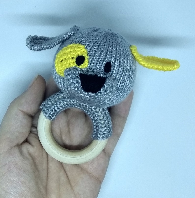 Ready Made Small Dog Baby Rattle Toy Girl/Boy Teething Ring Etsy