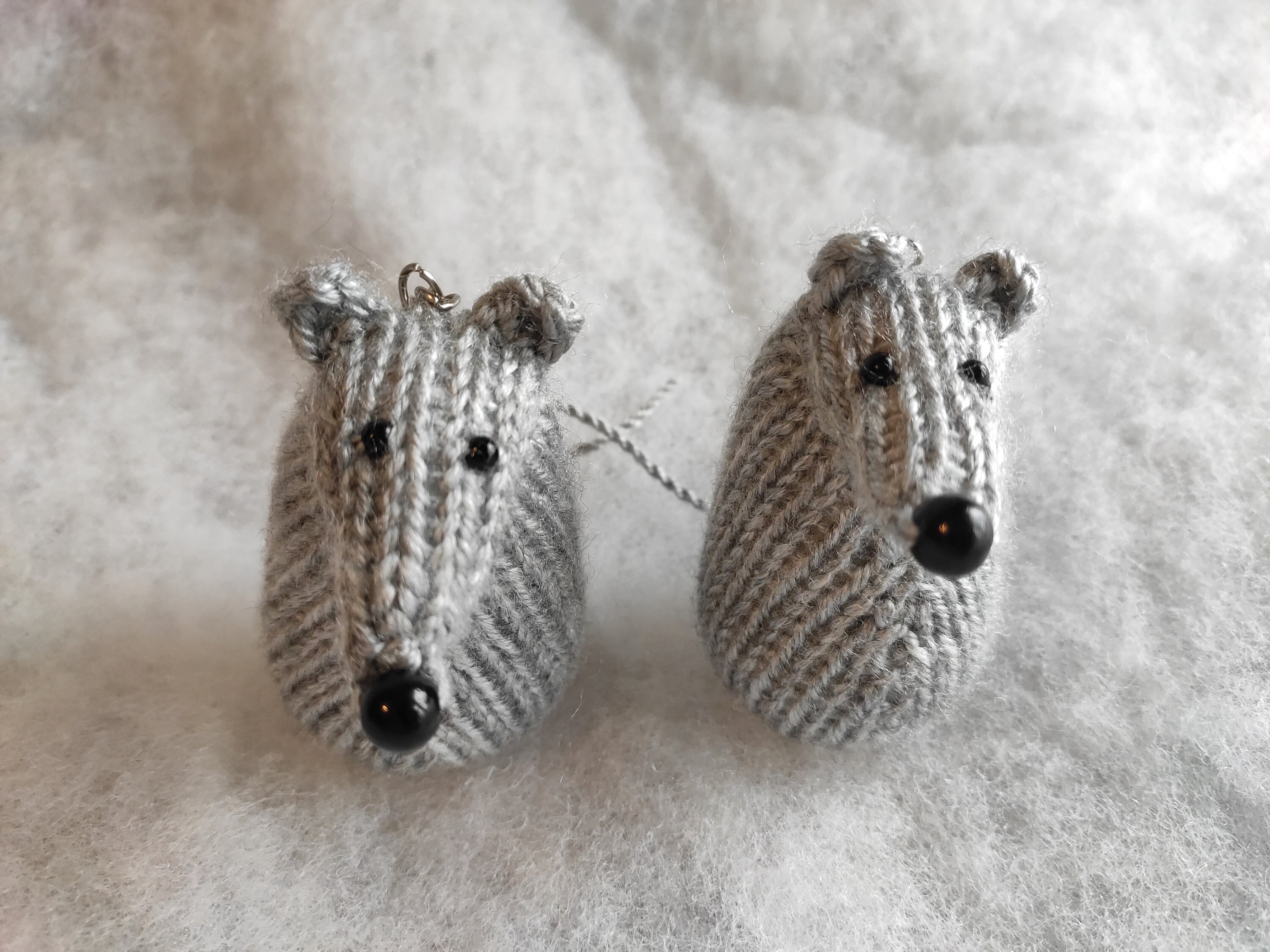 1 pc Rat Keychain Ring Stuffed Knitted Mini Toy Etsy