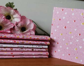 Pink notebook "Smoothies" - Square notebook with 40 pink pages