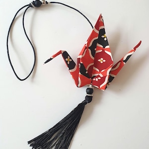 Decorative hanging pendant with a lucky origami crane