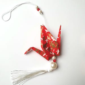 Decorative hanging pendant with a lucky origami crane