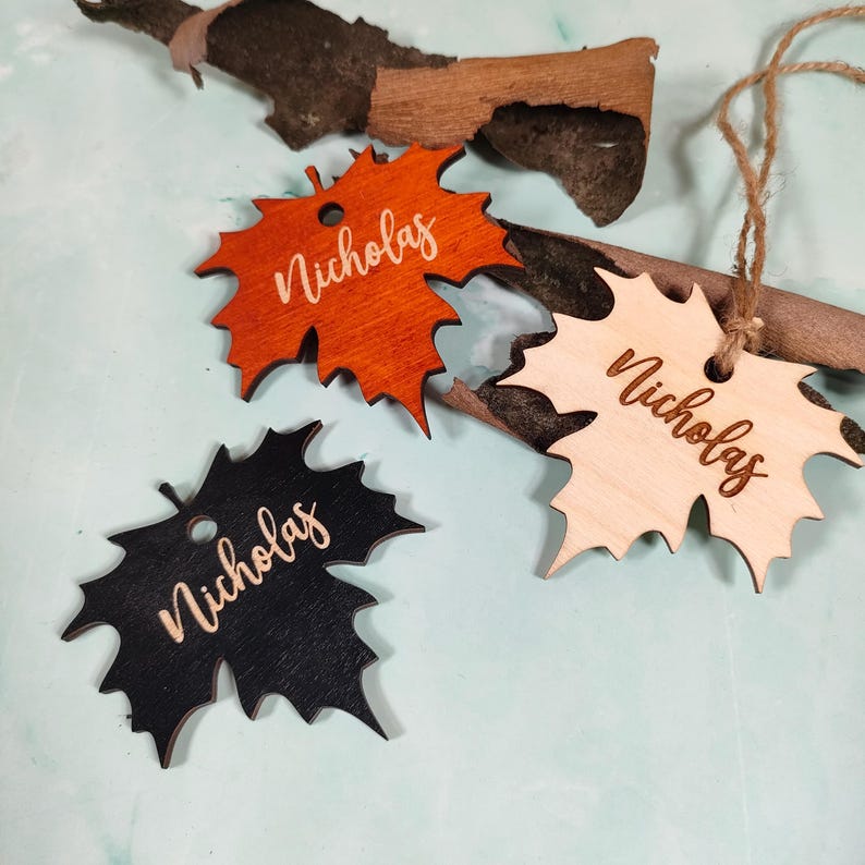 maple place cards
maple leaves tags
maple name tags bulk
custom maple cards
engraved place tags
thanksgiving cards
thanksgiving favors
fall name cards bulk
christmas ornaments
family ornaments
fall table decor
christmas tree decor
friendsgiving gifts