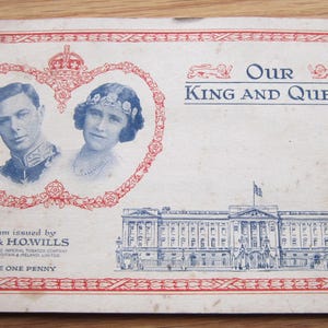 wills cigarette cards our king and queen Vintage 1930's Cigarette Card Album 'our King & Queen' George VI by Wills