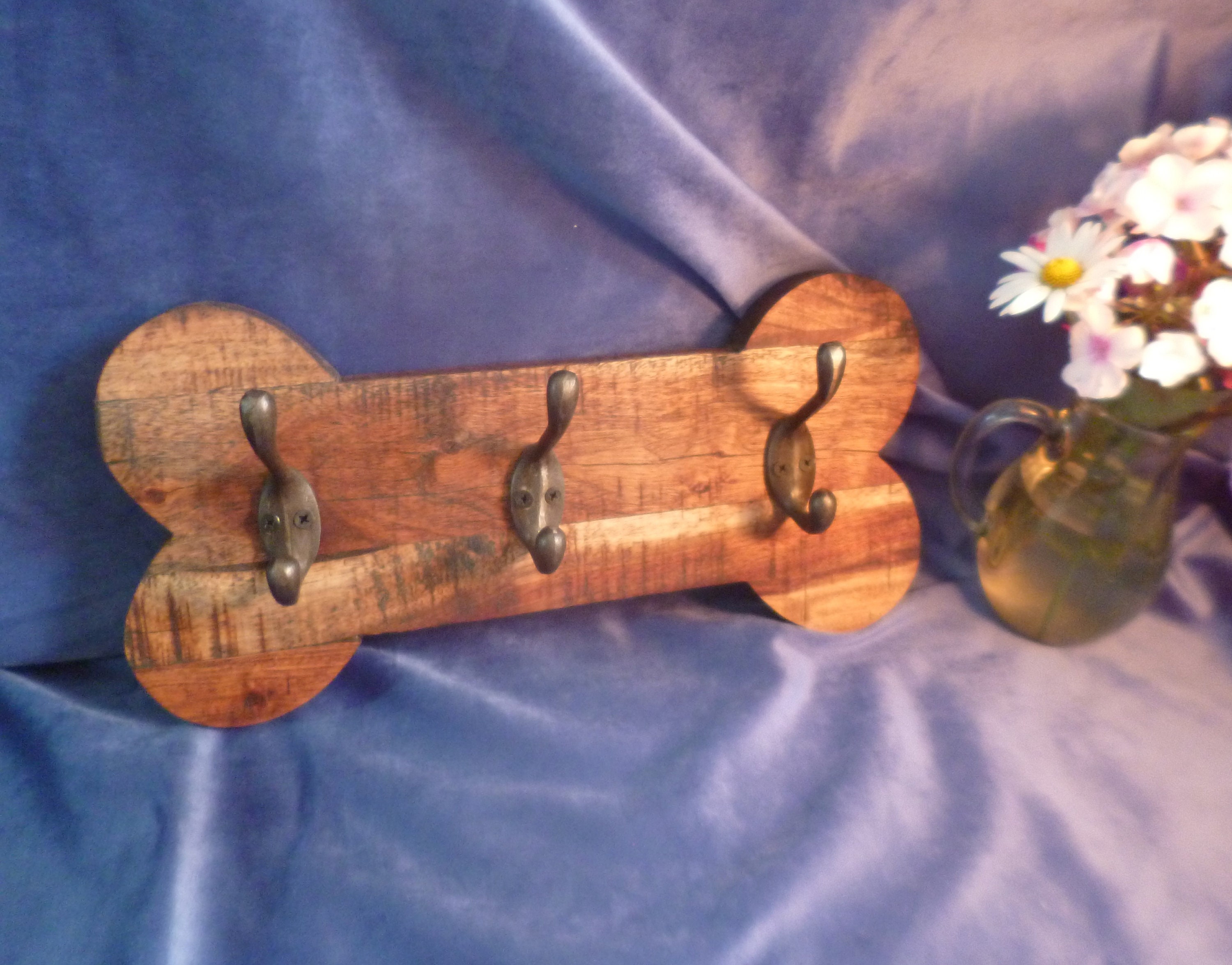 Vintage Wooden Dog Lead or Coat Hangerbone Shaped With 3 Etsy UK